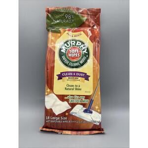 Murphy Soft Wipes Clean &Dust Multi-Use Wood Cleaner NEW SEALED 18 Large Wipes